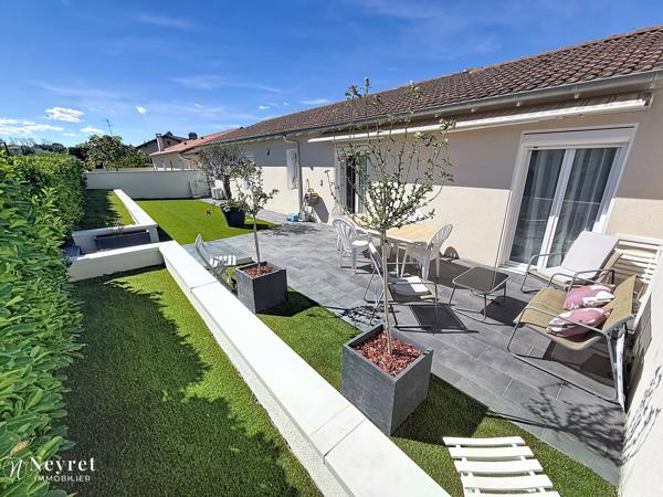Maison de plain-pied 86 m² – Mornant, secteur La Condamine – 2 chambres, garage et extérieur aménagé