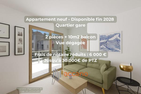 T2 avec balcon à la vue sur jardins