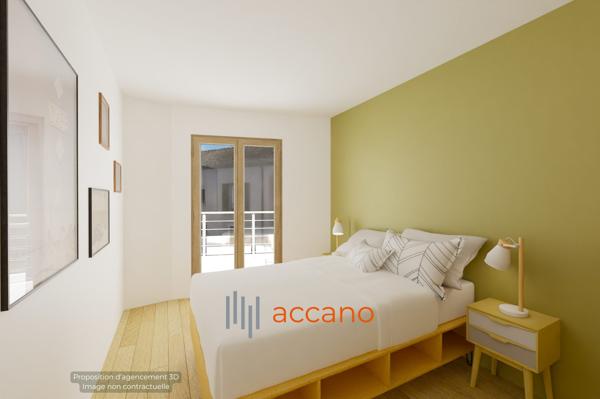 T2 avec balcon à la vue sur jardins