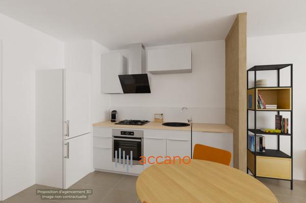 T2 avec balcon à la vue sur jardins