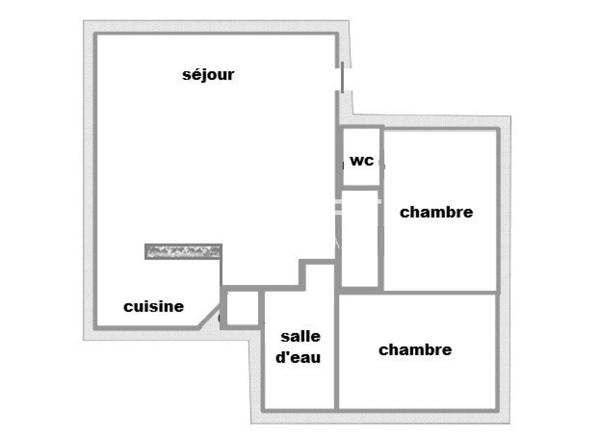 T3 lumineux de 72m² en centre ville d'Avranches
