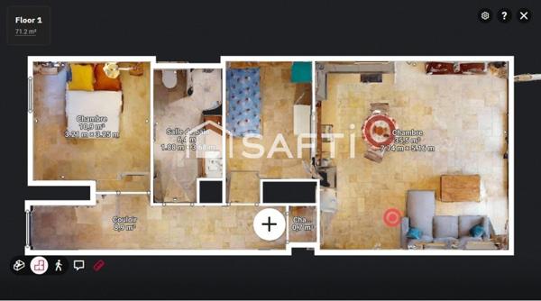 Appartement 3 pièces avec terrasse et jardin