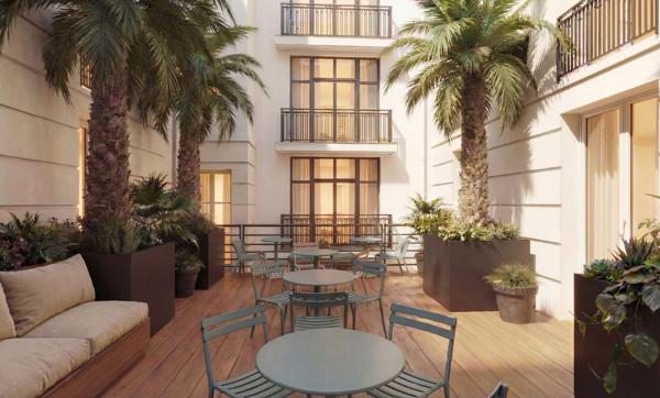Bureau indépendant à louer Paris 8 terrasse privative et hall d accueil