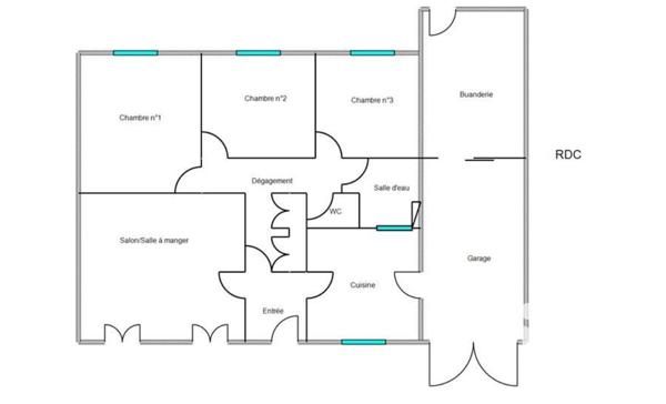 Maison à vendre 4 pièces 78 m² Sauzé-Vaussais