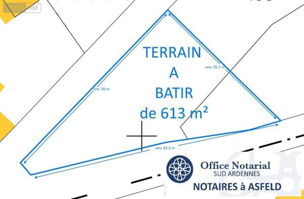 Terrain à Batir à vendre à Asfeld dans les Ardennes (08190), ref : 021/1809