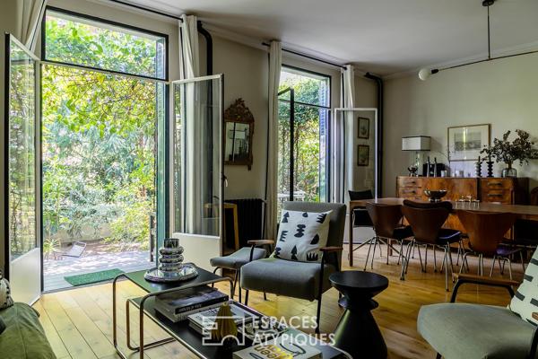 Appartement traversant avec terrasse et jardin