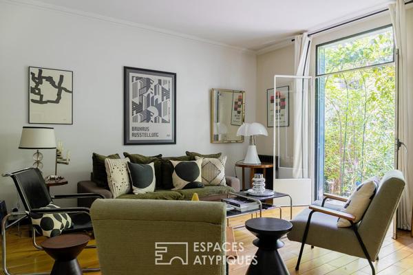 Appartement traversant avec terrasse et jardin