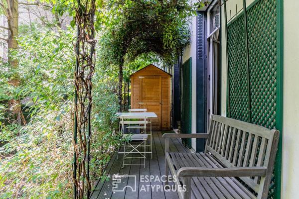 Appartement traversant avec terrasse et jardin