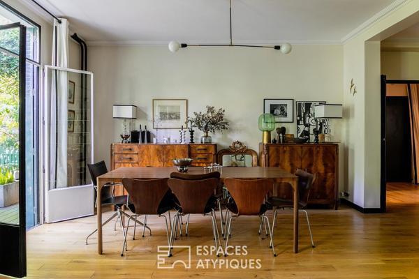 Appartement traversant avec terrasse et jardin
