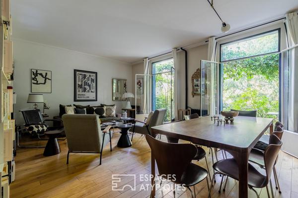 Appartement traversant avec terrasse et jardin
