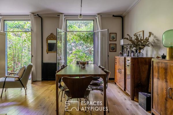 Appartement traversant avec terrasse et jardin