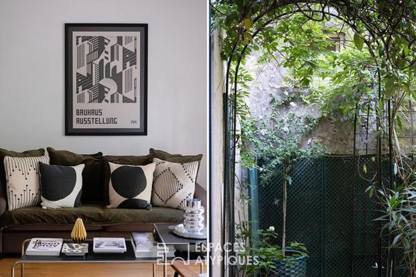 Appartement traversant avec terrasse et jardin
