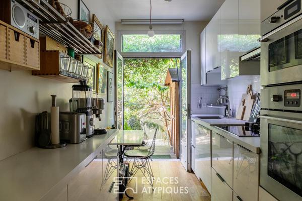 Appartement traversant avec terrasse et jardin