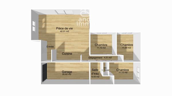 Maison
                                                                                                                                                                                                                                                                                                                        4 pièce(s)                                                                                                                                                                                                          3 chambre(s)                                                                                                                                                                                                          88  m²