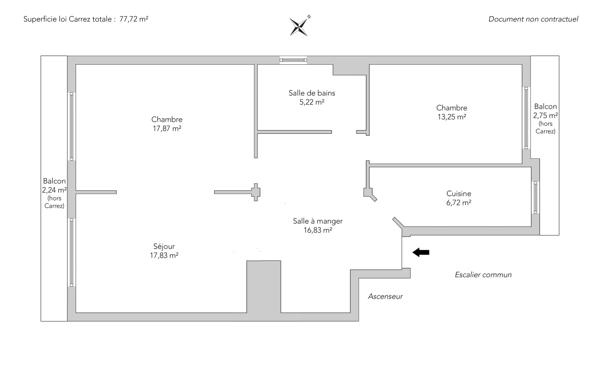 Appartement Paris 17 e - COURCELLES / MONCEAU