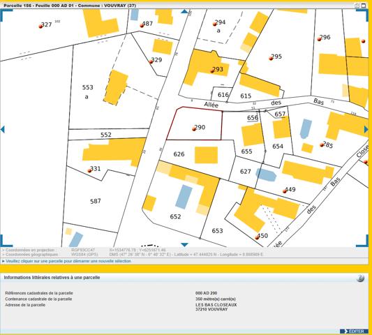 Vouvray (37210) TERRAIN A BATIR