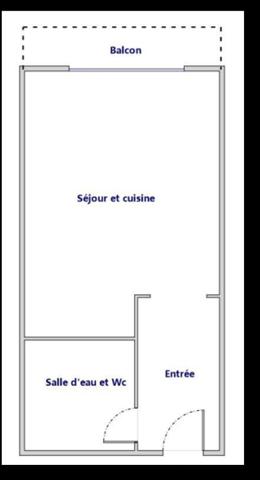 Studio 16.28m² + balcon + cave // COPROPRIETE RECHERCHEE