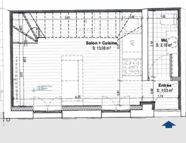Appartement Type 2 Duplex refait à neuf