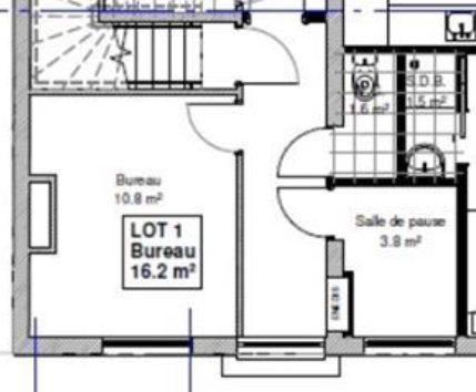 Lille Centre – Bureau rénové 16,45 m² en RDC