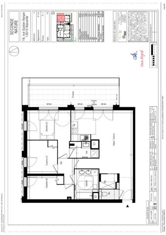 Appartement Marseille 4 pièce(s) de 81m2