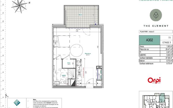 Appartement à vendre    2 pièces • 36,52 m2 Mont-Saint-Martin