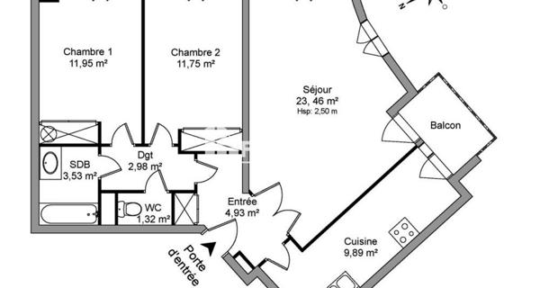 Location Appartement 3 pièces 69.81 m² - Le Plessis-robinson 92350