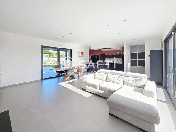 Maison contemporaine 125m² sur terrain clos de 1587m²