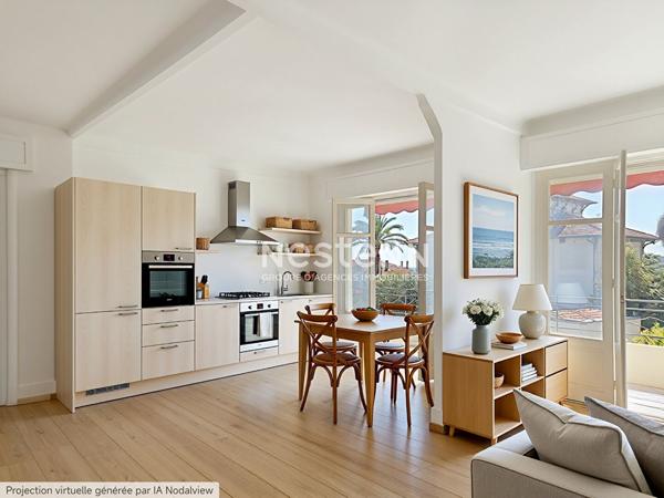 CANNES - 3P - 65 m2 - Entièrement refait - Sud - Proche mer- 2 Terrasses - Cave - Vue dégagée