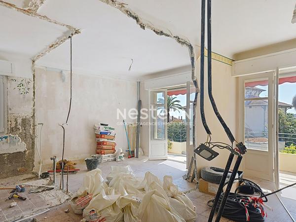 CANNES - 3P - 65 m2 - Entièrement refait - Sud - Proche mer- 2 Terrasses - Cave - Vue dégagée