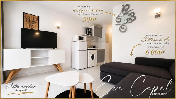 Appartement à vendre 2 pièces LE CAP D'AGDE (34), appartement avec 1 chambre, loggia fermée, avec parking privatif, ascenseur et piscine