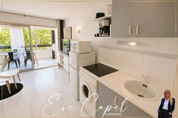 Appartement à vendre 2 pièces LE CAP D'AGDE (34), appartement avec 1 chambre, loggia fermée, avec parking privatif, ascenseur et piscine