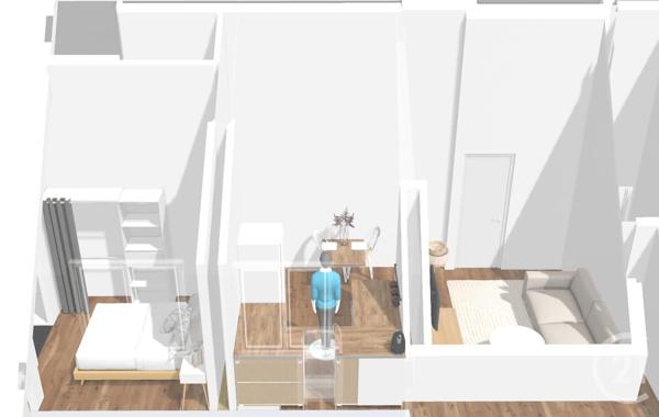 Appartement T2 à vendre  2 pièces - 23,70 m2 FOUGERES - 35