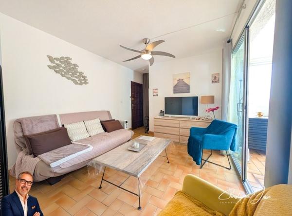 T2 vue mer avec loggia, accès direct plage et parking privé
