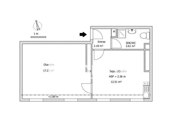 Location Appartement 2 pièces 35.52 m² - 20 RUE D'INKERMAN Lille 59000