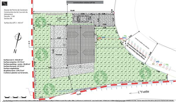 Terrain Villebon Sur Yvette 435 m2
