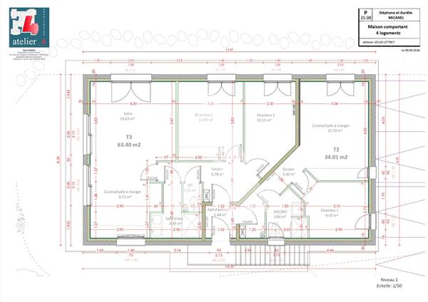 Appartement 2 pièces 34.16 m2
