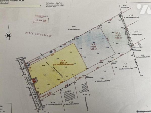 Grand terrain viabilisé entre ST GUENOLE et ST PIERRE - B890