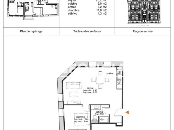 Location Appartement 2 pièces 48.7 m² - 9 RUE HIPPOLYTE DUPRAT Toulon 83000