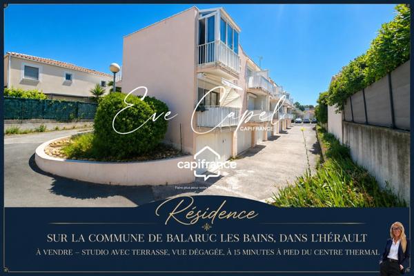 Appartement à vendre 1 pièces BALARUC LES BAINS (34), STUDIO Climatisé avec Terrasse, au Calme et sans vis-à-vis