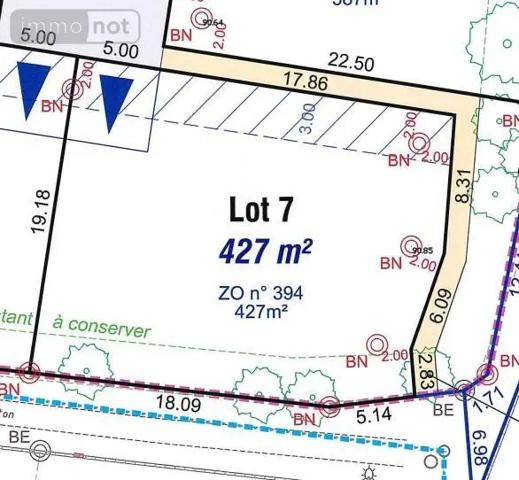 Achat - Terrain à bâtir Locqueltas 56390 427 m 2
