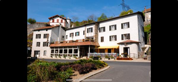 Monistrol-d'Allier (43580) Hôtel de charme, bar, restaurant, chemin de Compostelle, gorges de l'Allier, projet gîtes possible