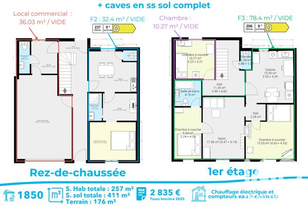 Immeuble à vendre 411 m² Lure