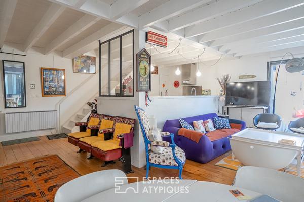 Maison-loft cachée avec jardin au coeur d’un ancien atelier