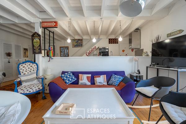 Maison-loft cachée avec jardin au coeur d’un ancien atelier