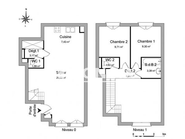 Location Appartement 3 pièces 69.2 m² - PLACE CARNOT Montluel 01120