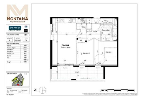 Appartement 3 pièces - 35400 Saint-Malo