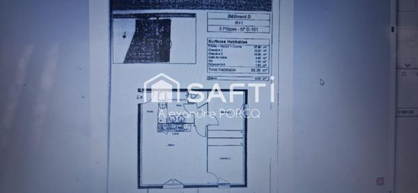 Jolie appartement T3 de 56 m2 intégralement refait a neuf