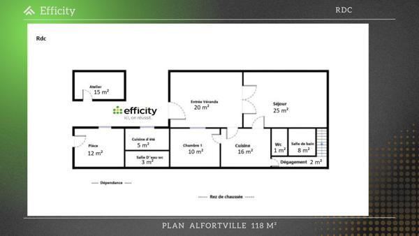 Maison 5 pièces - 118 m² Exclusivité efficity