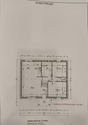 Maison à vendre |  Montguyon |  3 pièces | 73 m²