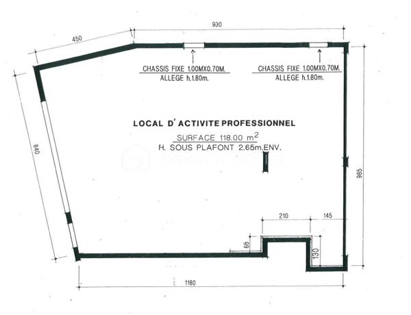 Local commercial de 118 m²
